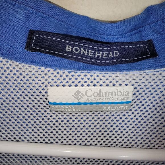 Columbia PFG Bonehead Marlin Embroidered Button Down Shirt Size XXL - Picture 5 of 7
